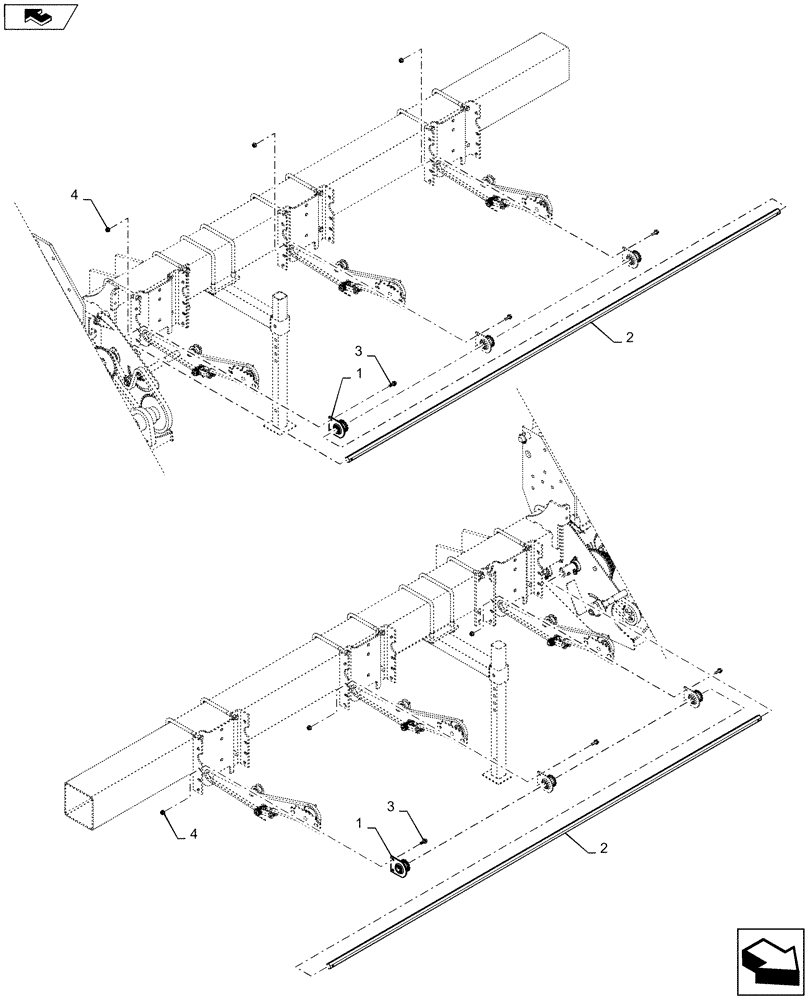 Схема запчастей Case IH 1225 EARLY RISER - (61.901.AF[05]) - METERING DRIVE SHAFT FOR 6 ROW MECHANICAL TRANS (61) - METERING SYSTEM
