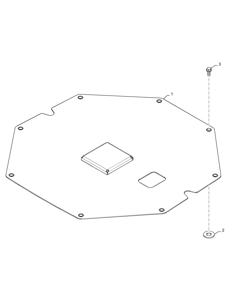 Схема запчастей Case IH QUADTRAC 370 - (90.114.BF) - FOPS PLATE (90) - PLATFORM, CAB, BODYWORK AND DECALS