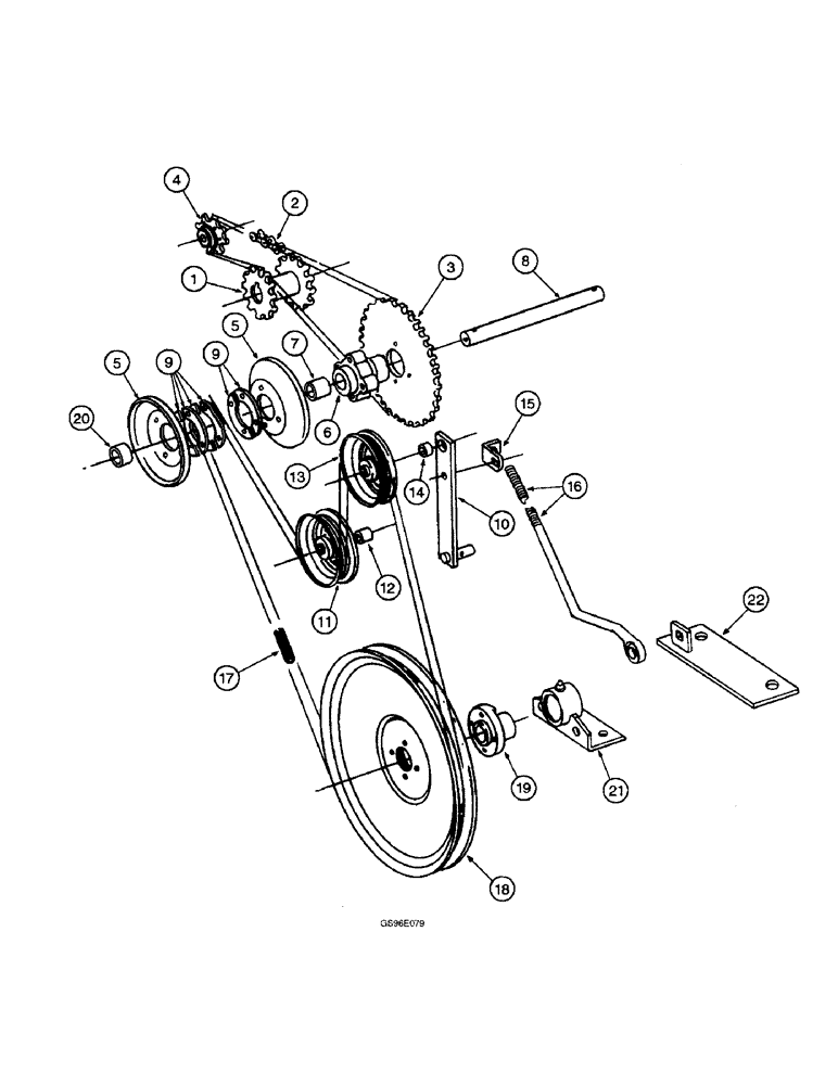 Схема запчастей Case IH INTERNATIONAL - (4-24) - REEL DRIVE, MANUAL VARIABLE SPEED (13) - REEL