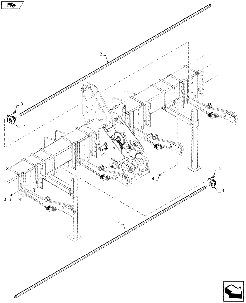 Схема запчастей Case IH 1215 - (61.901.AF[03]) - METERING DRIVE SHAFT FOR 8 ROW 30" (61) - METERING SYSTEM