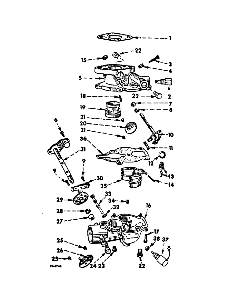 Схема запчастей Case IH C-175 - (F-28) - CARBURETOR 