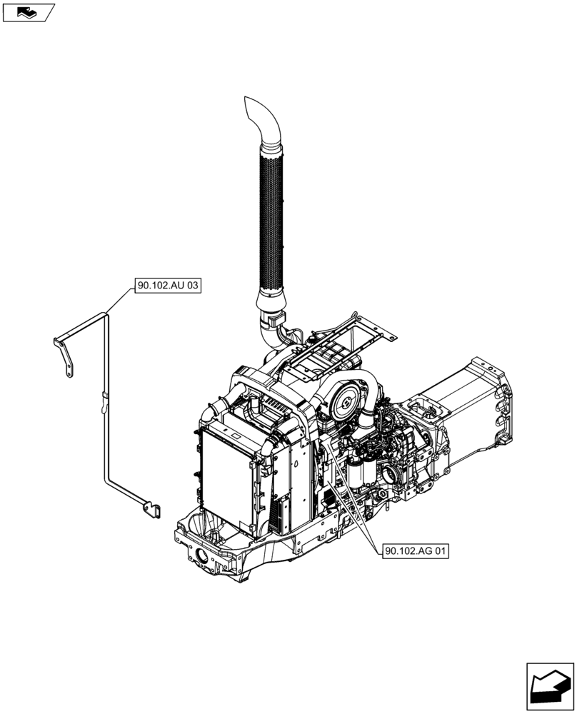 Схема запчастей Case IH MAXXUM 110 - (90.000.00[01]) - SECTION INDEX - PLATFORM, CAB, BODYWORK AND DECALS (90) - PLATFORM, CAB, BODYWORK AND DECALS