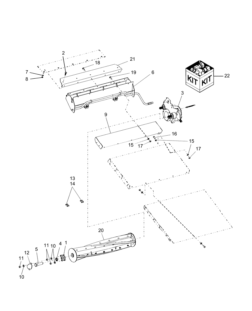 Схема запчастей Case IH AFX8010 - (K.25.E.48[03]) - STONE TRAP KIT K - Crop Processing