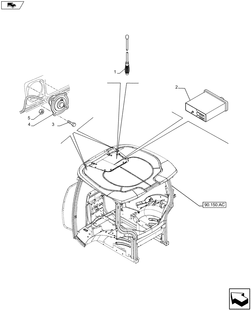 Схема запчастей Case IH MAXXUM 130 - (55.512.AA[07]) - VAR - 743714, 331776 - RADIO, LOW PROFILE ROOF (55) - ELECTRICAL SYSTEMS