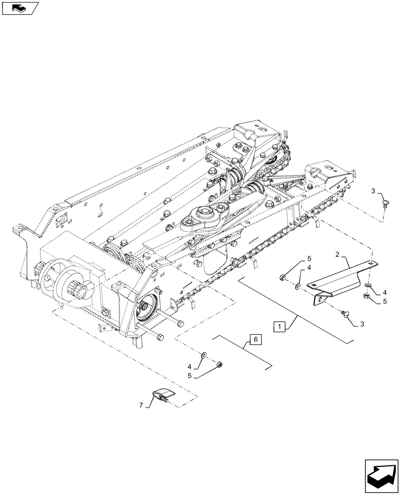 Схема запчастей Case IH 4406-30 - (58.130.AD[03]) - ROW UNIT FRAME, PROTECTION SHIELDS (58) - ATTACHMENTS/HEADERS