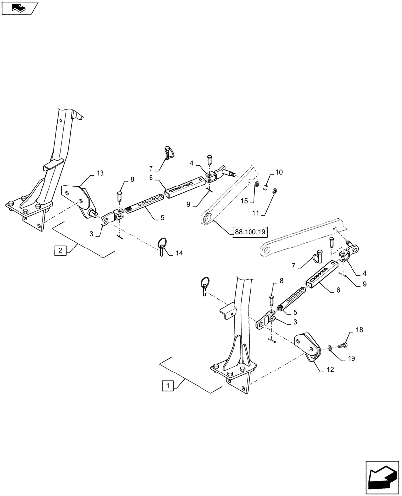 Схема запчастей Case IH FARMALL 50B - (37.120.05) - CHECK LINK - PIN & PLATE STYLE (37) - HITCHES, DRAWBARS & IMPLEMENT COUPLINGS