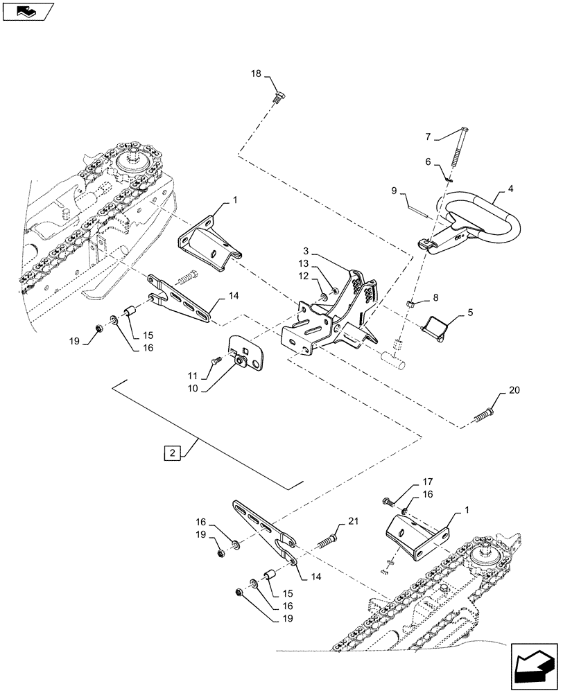 Схема запчастей Case IH 4206-30 - (58.208.AA[02]) - HOOD, SUPPORT, ASSY (58) - ATTACHMENTS/HEADERS