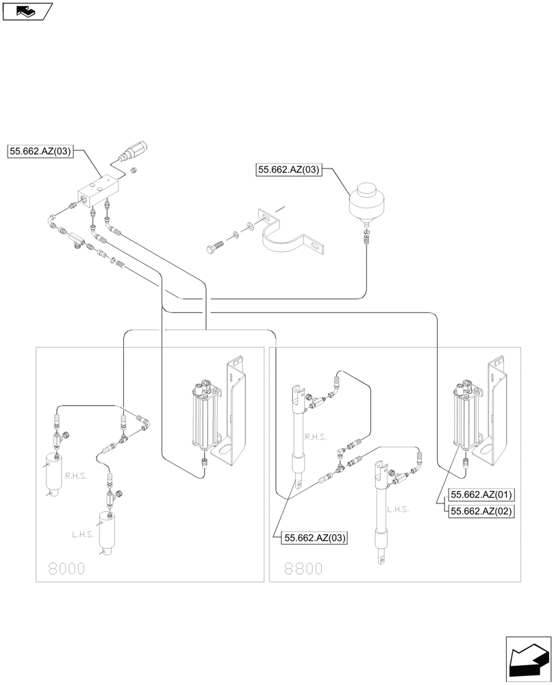 Схема запчастей Case IH A8800 - (00.000.55[03]) - PICTORIAL INDEX - ELECTRICAL SYSTEMS (00) - GENERAL & PICTORIAL INDEX