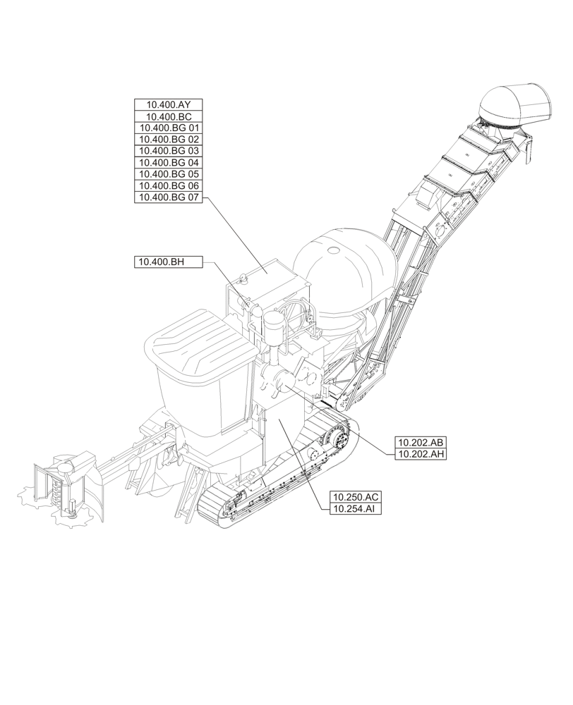 Схема запчастей Case IH A8800 - (00.000.10[01]) - PICTORIAL INDEX - ENGINE (00) - GENERAL & PICTORIAL INDEX