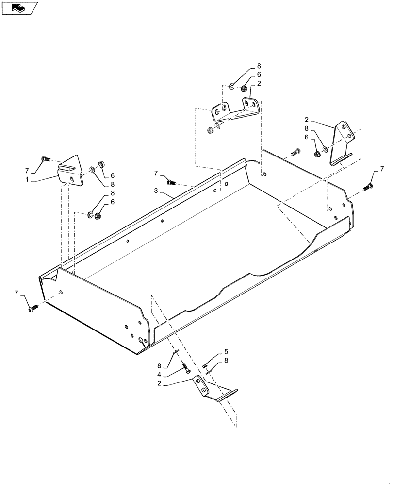 Схема запчастей Case IH SV300 - (90.100.03) - REAR HOOD ASSY (90) - PLATFORM, CAB, BODYWORK AND DECALS