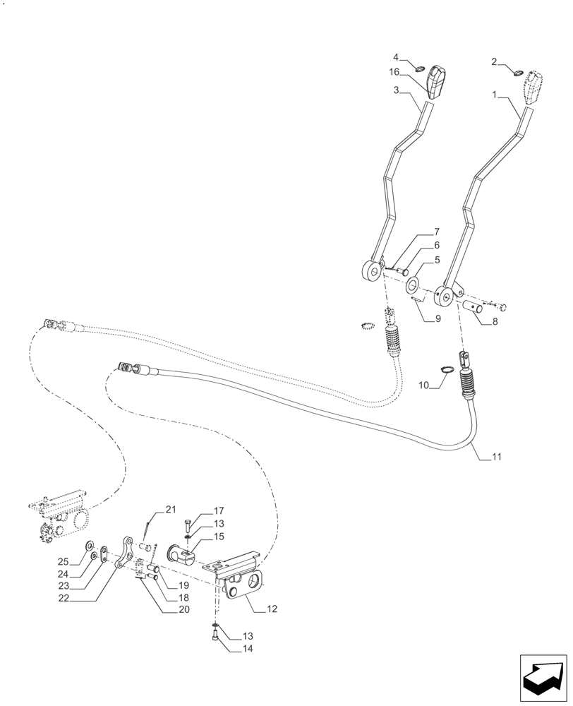 Схема запчастей Case IH FARMALL 110A - (35.204.BL[05]) - REMOTE CONTROL VALVE, 2 CONTROL VALVE, PLATFORM - AFTER SN: CF01578M (35) - HYDRAULIC SYSTEMS