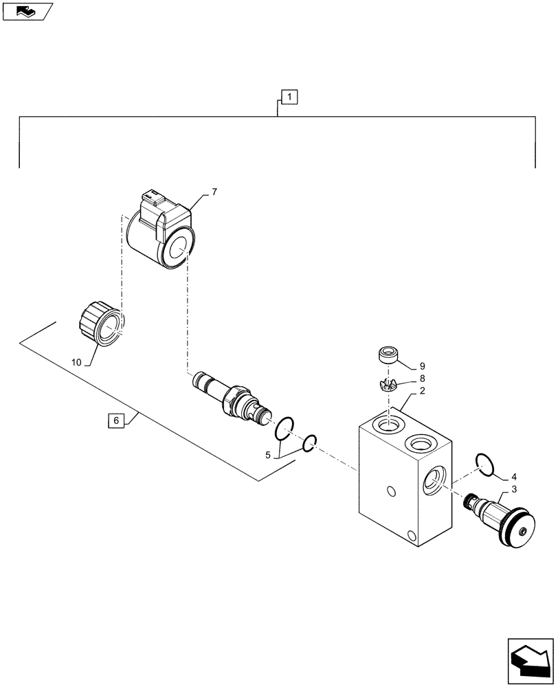 Схема запчастей Case IH RB465 - (35.540.AI[03]) - VAR - 726813, 727097 - BALE TENSION HYDRAULIC , MANIFOLD, 2000 DUAL BYPASS, YFN188618 AND PRIOR (35) - HYDRAULIC SYSTEMS