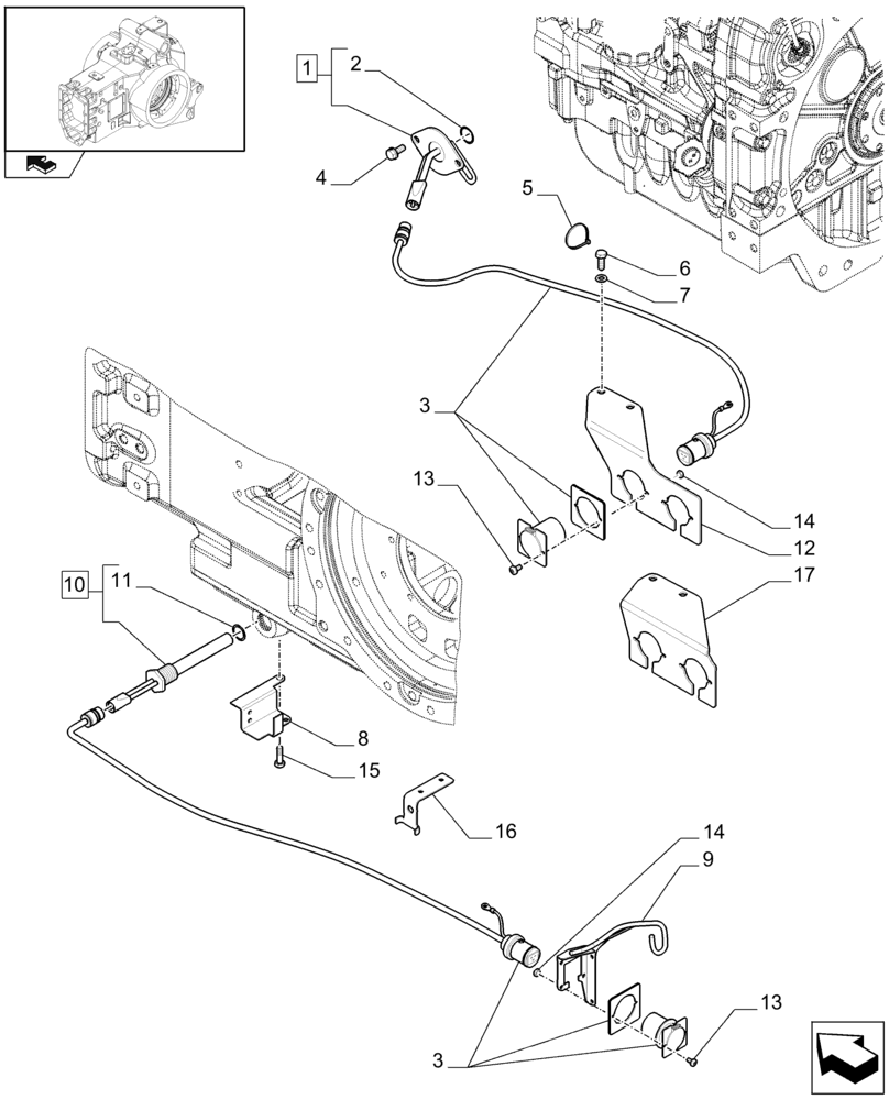 Схема запчастей Case IH PUMA 165 - (1.75.4/04[01A]) - (VAR.382) (240V) ENGINE BLOCK AND TRANSMISSION OIL HEATERS - D7339 (06) - ELECTRICAL SYSTEMS