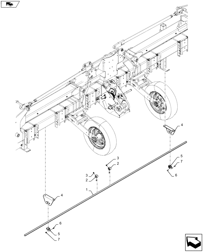 Схема запчастей Case IH 1235 - (61.901.AF[14]) - MECHANICAL DRIVE INPUT SHAFT FOR 12 ROW 40" (61) - METERING SYSTEM