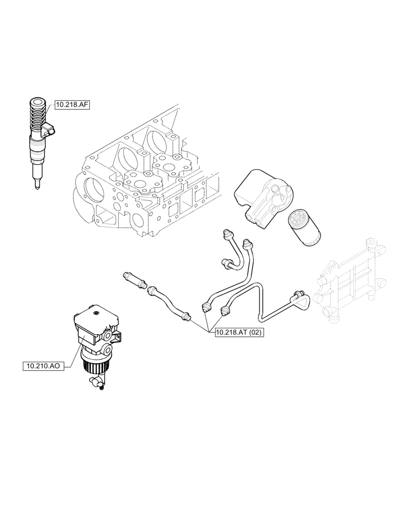Схема запчастей Case IH F2CFA613A E001 - (00.000.10[01]) - PICTORIAL INDEX - ENGINE (00) - GENERAL & PICTORIAL INDEX