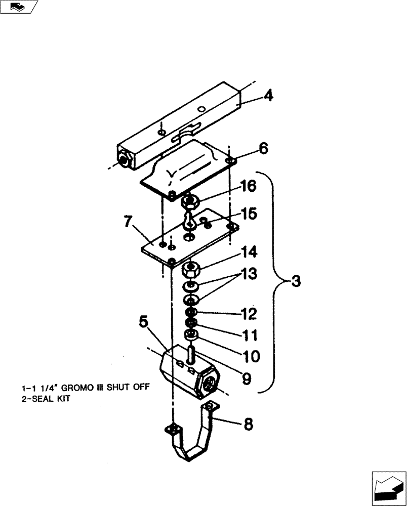 Схема запчастей Case IH 3200 - (75.130.01) - 11/4" GROMO III SHUT OFF (75) - SOIL PREPARATION