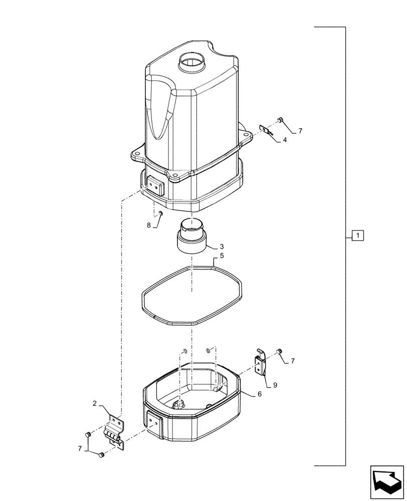 Схема запчастей Case IH QUADTRAC 620 - (50.104.AB) - CAB AIR CLEANER (50) - CAB CLIMATE CONTROL