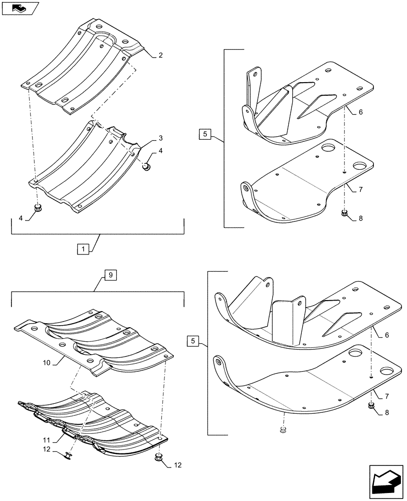 Схема запчастей Case IH 3020-20 - (58.208.04[01]) - SHOE, SKID ASSY, SD/DD NARROW (58) - ATTACHMENTS/HEADERS