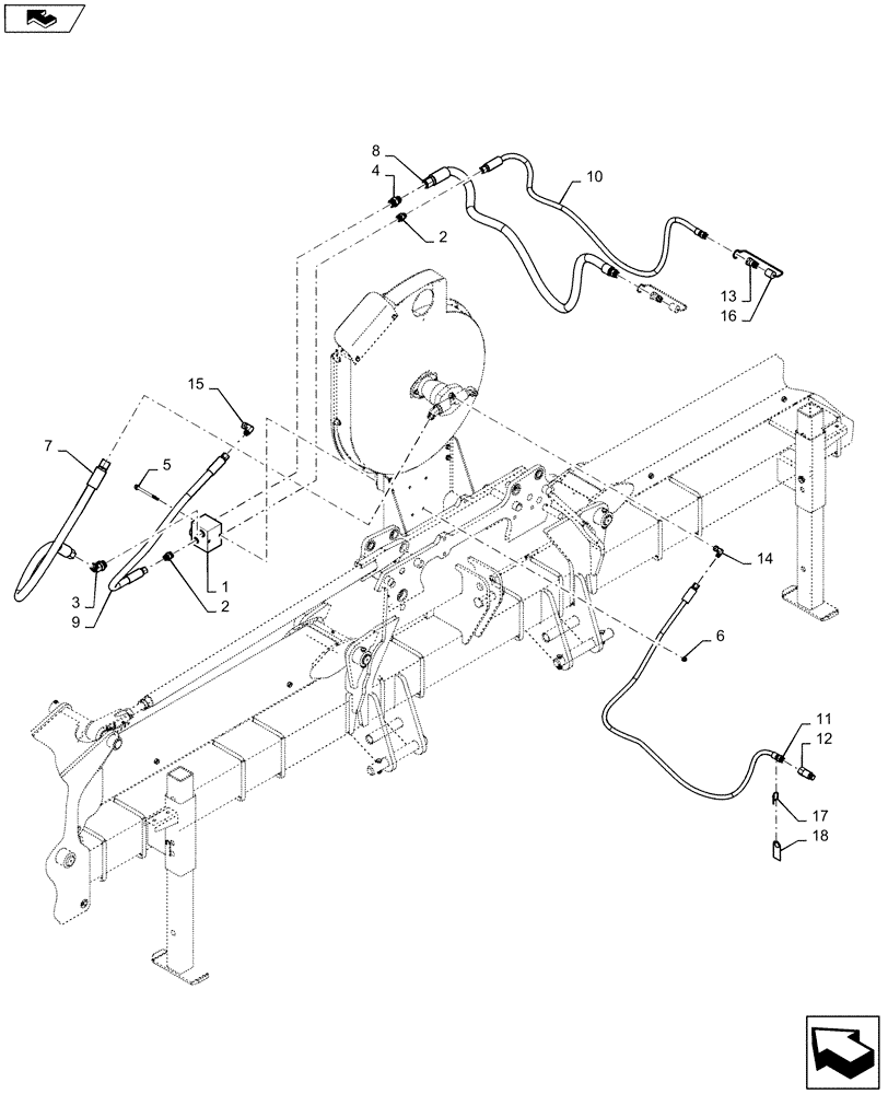 Схема запчастей Case IH 1235 - (35.745.AA[01]) - HYDRAULICS FAN MECHANICAL DRIVE (35) - HYDRAULIC SYSTEMS