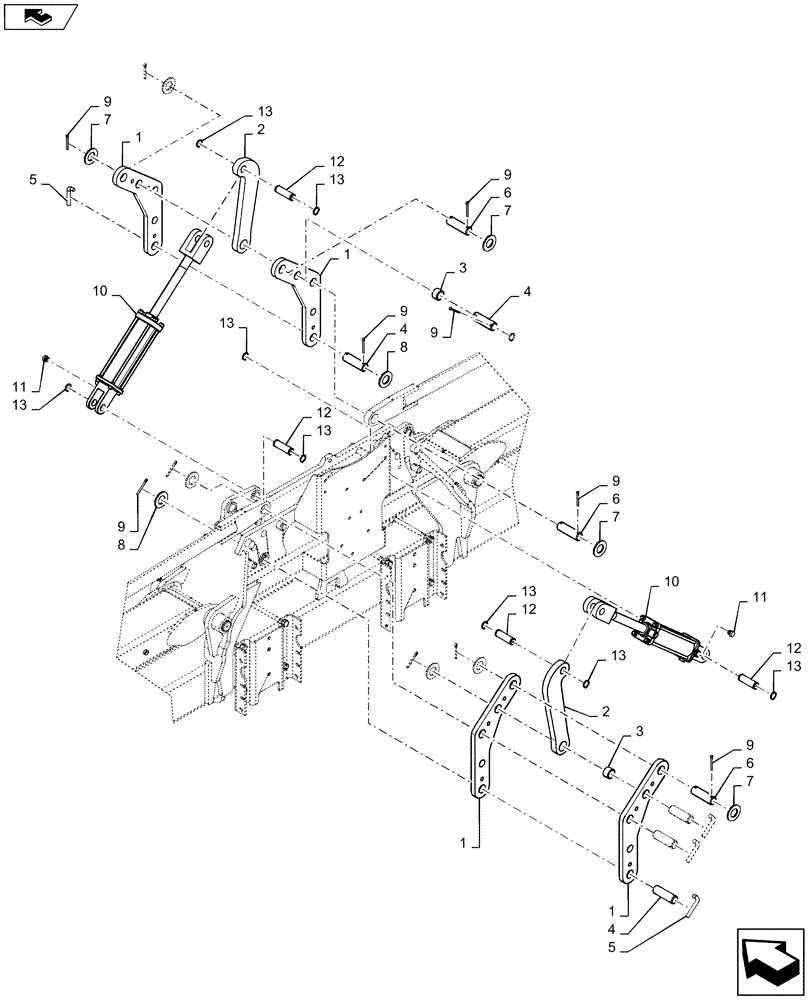 Схема запчастей Case IH 1235 - (39.902.AB[06]) - GULL WINGS FOR 12 ROW 30" (39) - FRAMES AND BALLASTING