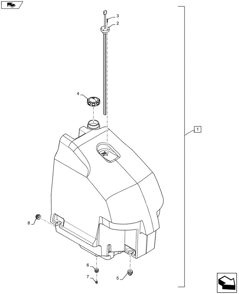 Схема запчастей Case IH 2240 - (10.216.AI[02]) - FUEL TANK ASSY (10) - ENGINE
