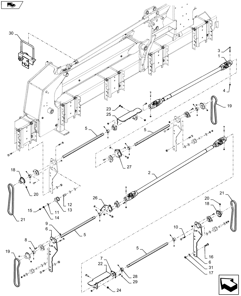 Схема запчастей Case IH 1235 - (61.901.AB[07]) - MECHANICAL DRIVELINE FOR 12 ROW 40" (61) - METERING SYSTEM