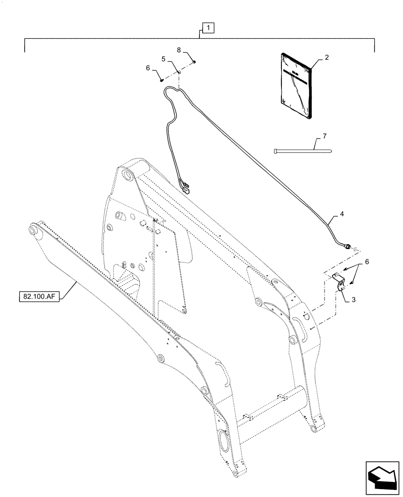 Схема запчастей Case IH TR310 - (88.100.55[13]) - DIA KIT, MULTIFUNCTION ELECTRICAL, RADIAL BOOM (88) - ACCESSORIES