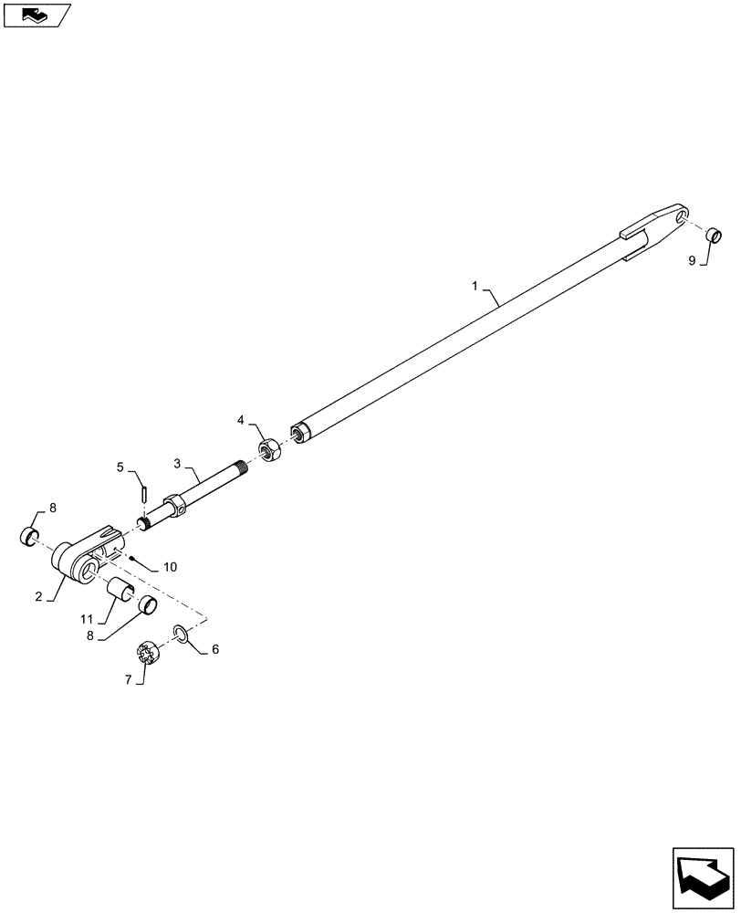 Схема запчастей Case IH 1235 - (39.902.AB[03]) - ADJUSTABLE TENSION LINK FOR 12 ROW 36",38" (39) - FRAMES AND BALLASTING