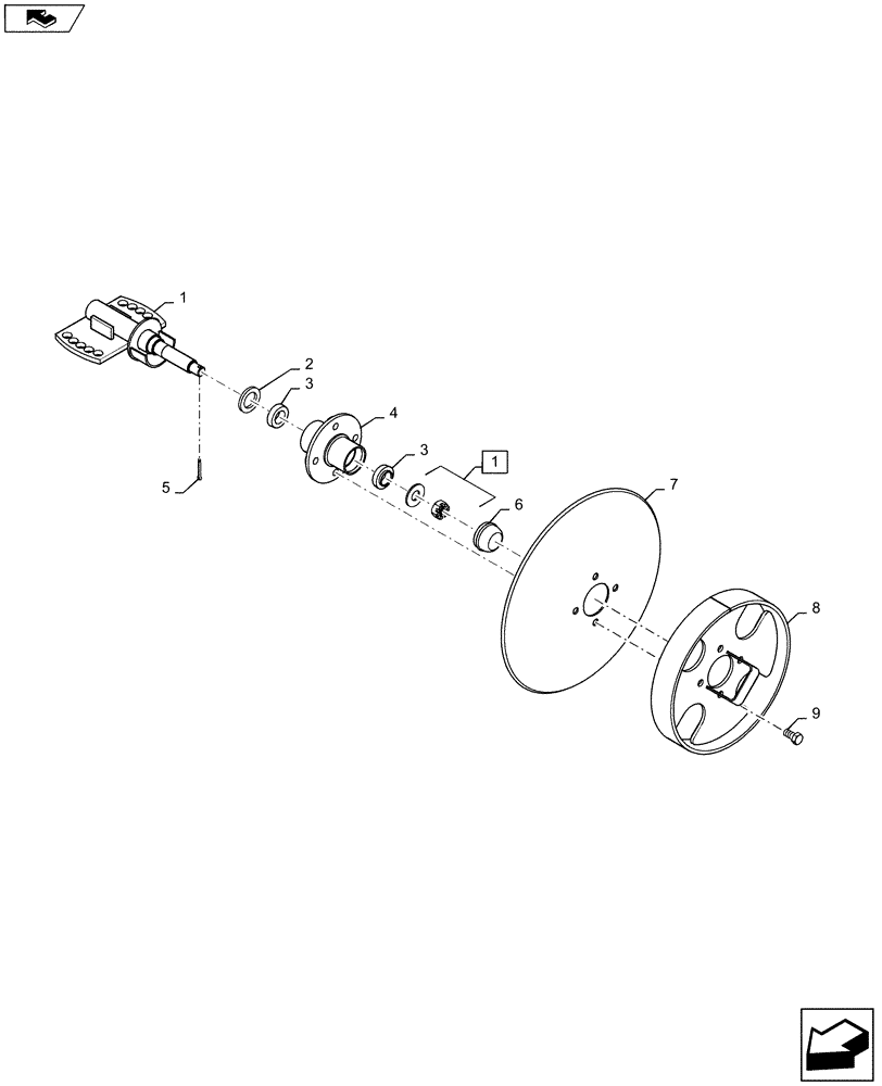 Схема запчастей Case IH 1235 - (79.104.AB[05]) - MARKER DISC DEPTH BAND (79) - PLANTING