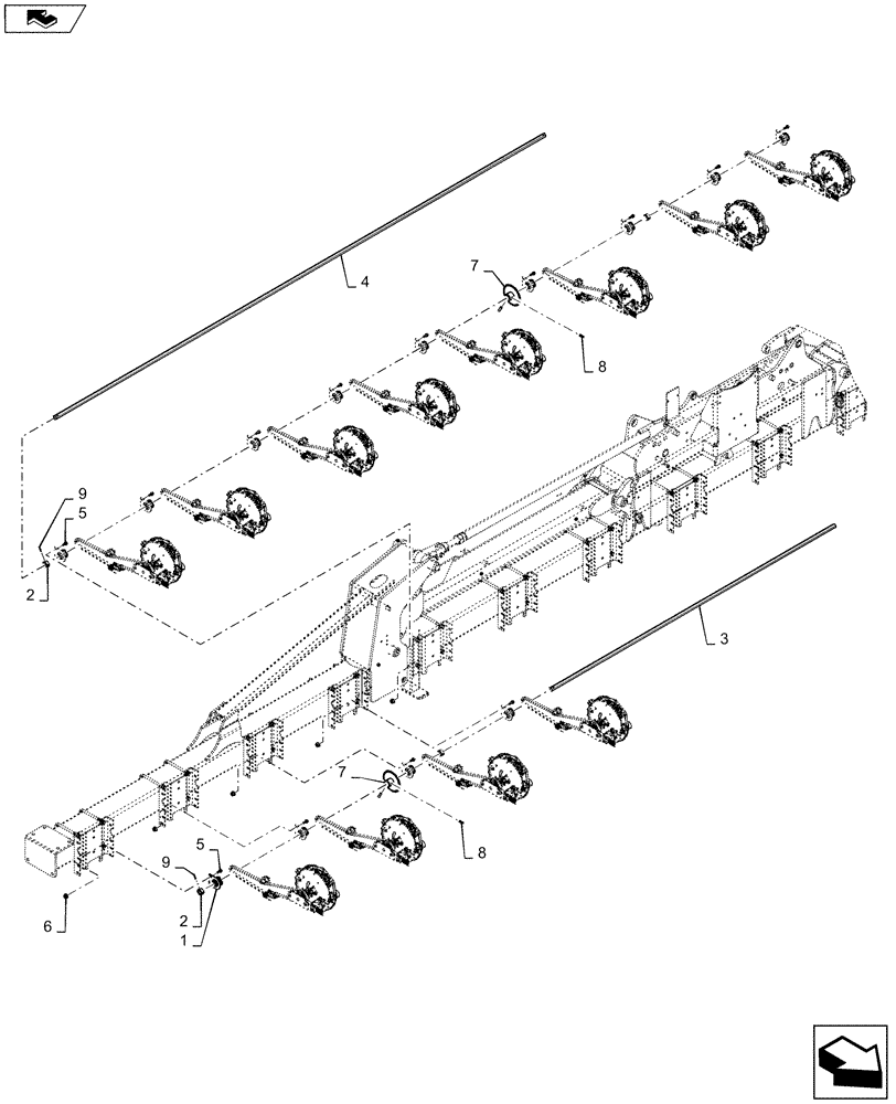 Схема запчастей Case IH 1235 - (61.901.AF[05]) - METERING DRIVE SHAFT FOR 16 ROW 30" (61) - METERING SYSTEM