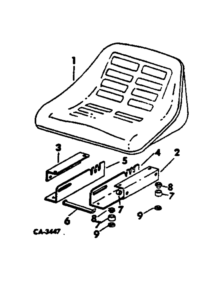 Схема запчастей Case IH 674 - (13-08) - SUPERSTRUCTURE, UPHOLSTERED SEAT (05) - SUPERSTRUCTURE
