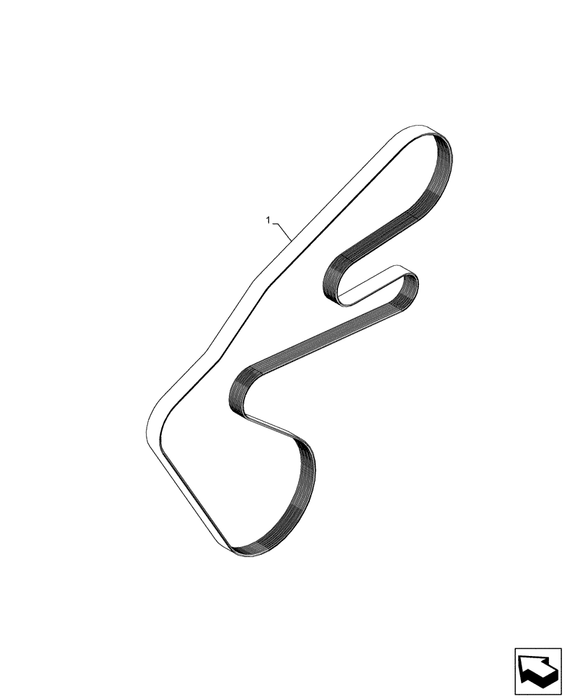 Схема запчастей Case IH QUADTRAC 470 - (10.414.BE[01]) - SERPENTINE BELT - 470, 500 TIER 4B (10) - ENGINE