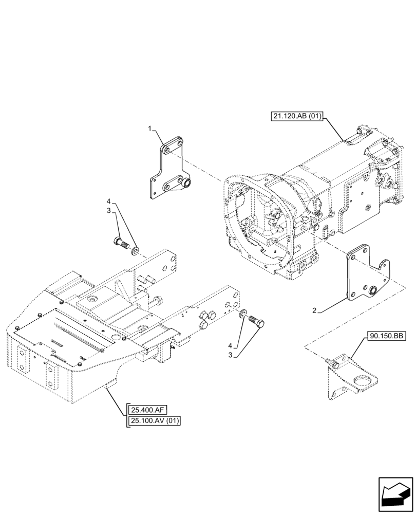 Схема запчастей Case IH FARMALL 65C - (82.100.AK[03]) - VAR - 743593 - PLATE, W/O FRONT LOADER, (2 MID-MOUNT CONTROL VALVES) (82) - FRONT LOADER & BUCKET