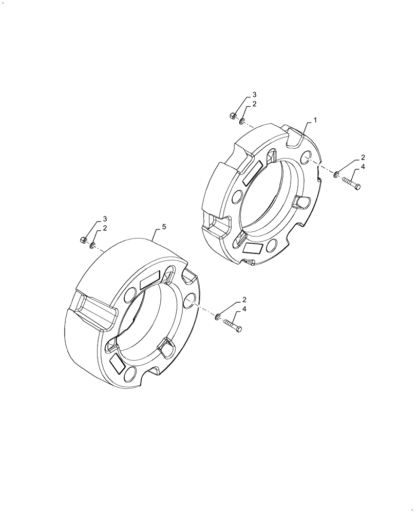 Схема запчастей Case IH STEIGER 580 - (39.140.AL[02]) - WHEEL WEIGHT, 550, 580, 600, 620 (39) - FRAMES AND BALLASTING