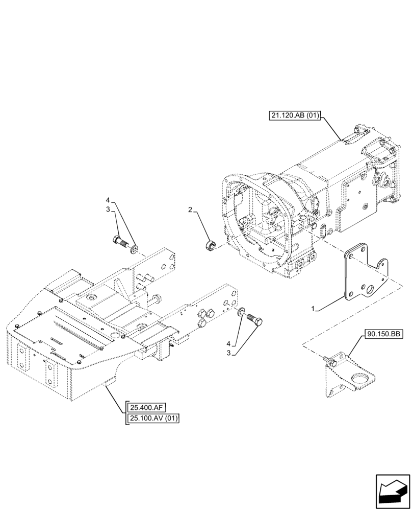 Схема запчастей Case IH FARMALL 75C - (82.100.AK[01]) - VAR - 743593 - PLATE, W/O FRONT LOADER, W/ CAB (82) - FRONT LOADER & BUCKET