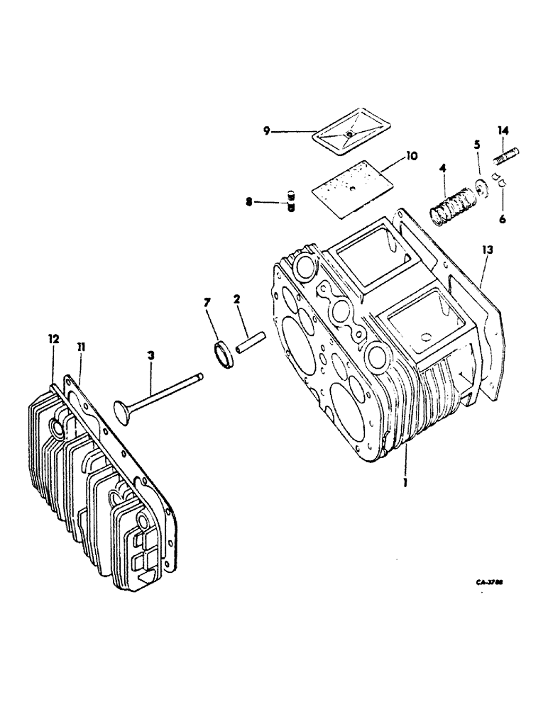 Схема запчастей Case IH DV4D - (L-12) - CYLINDER HEAD AND RELATED PARTS 