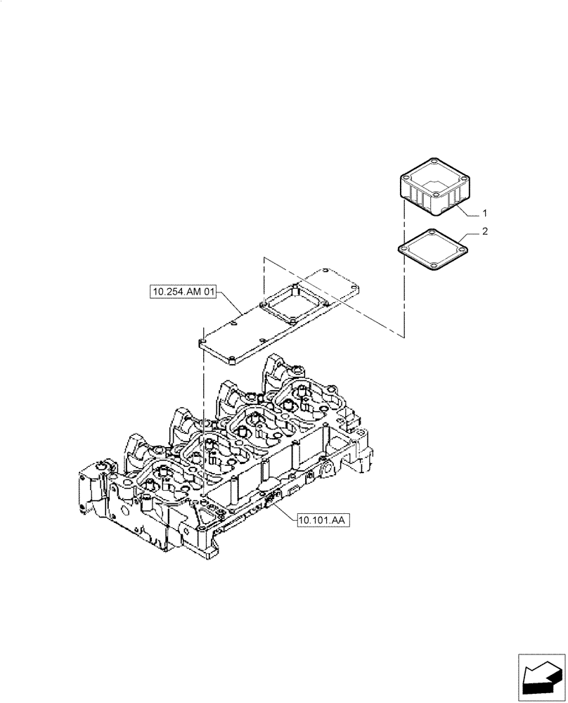 Схема запчастей Case IH F4CE0654B B601 - (55.202.AE) - BLOCK HEATER (55) - ELECTRICAL SYSTEMS