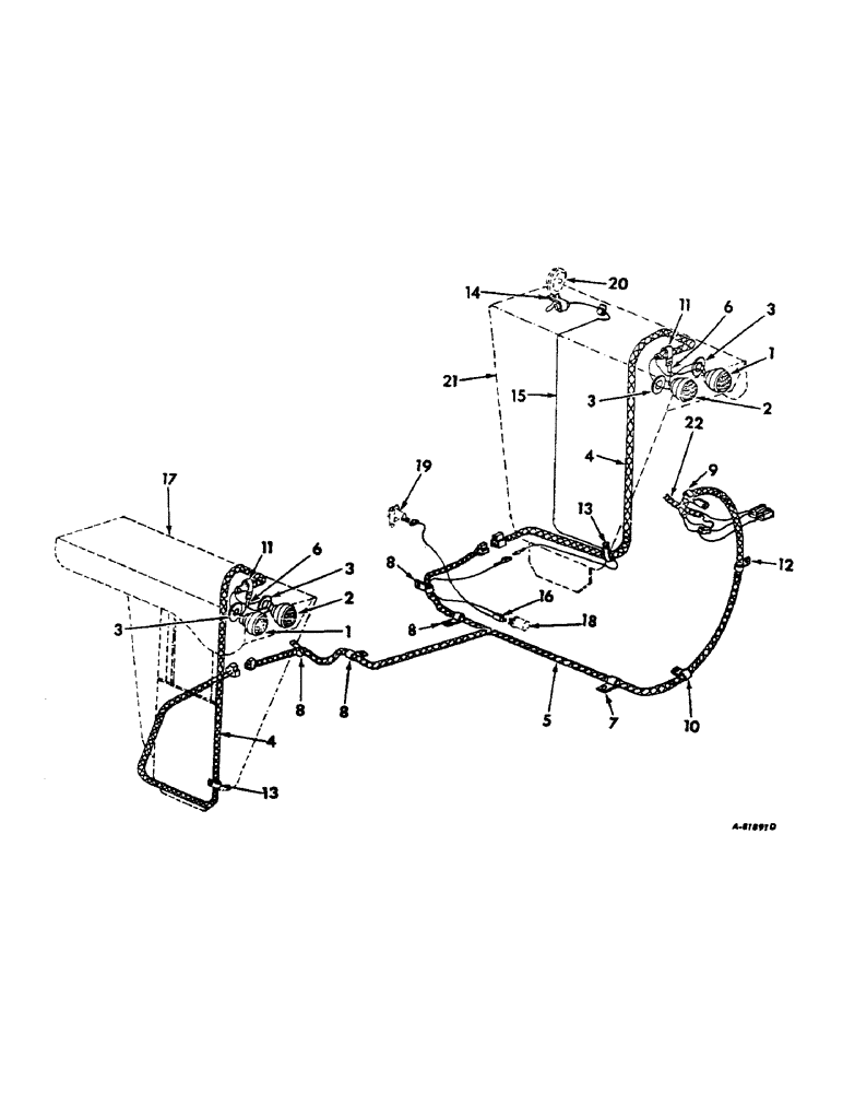 Схема запчастей Case IH 806 - (G-35) - ELECTRICAL SYSTEM, ELECTRIC LIGHTING, FARMALL TRACTORS WITH DELUXE FLAT TOP FENDERS (06) - ELECTRICAL SYSTEMS