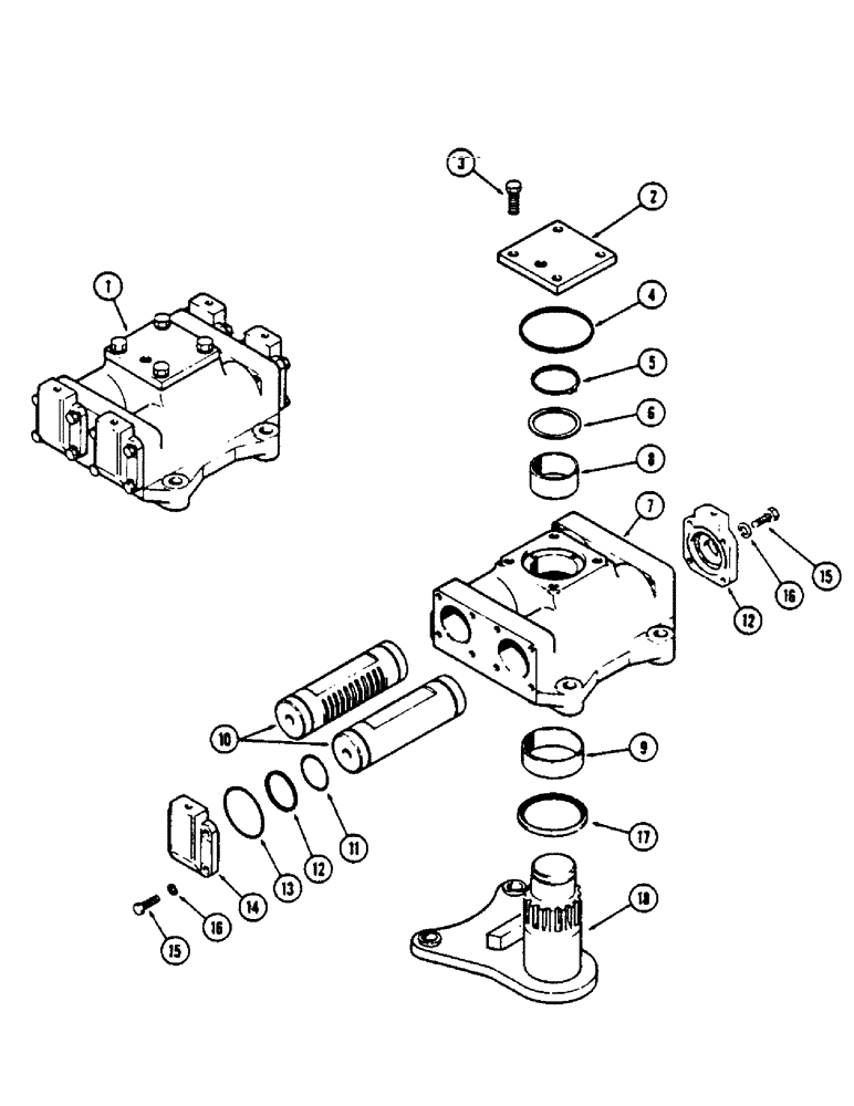 Схема запчастей Case IH 1175 - (085I) - A63549 STEERING PUMP, USED PRIOR TO TRACTOR SERIAL NUMBER 8727973 (05) - STEERING