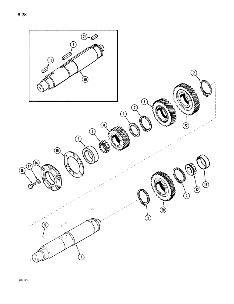 Схема запчастей Case IH 7140 - (6-028) - TRANSMISSION SPEED, COUNTERSHAFT WITHOUT CREEPER (06) - POWER TRAIN