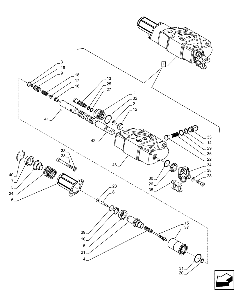 Схема запчастей Case IH FARMALL 65C - (35.204.BE[02]) - VAR - 390107, 743568 - REMOTE CONTROL VALVE (1 REMOTE, 2 COUPLERS) (35) - HYDRAULIC SYSTEMS
