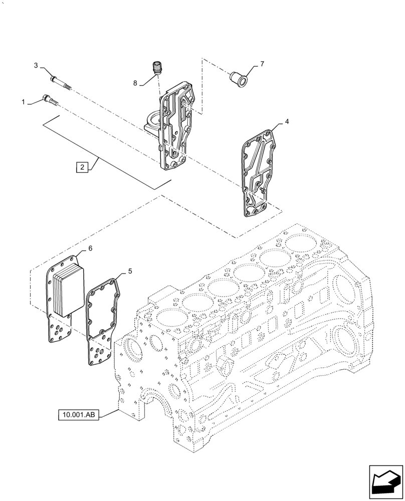Схема запчастей Case IH PUMA 2304 - (10.408.AC) - HEAT EXCHANGER, ENGINE (10) - ENGINE