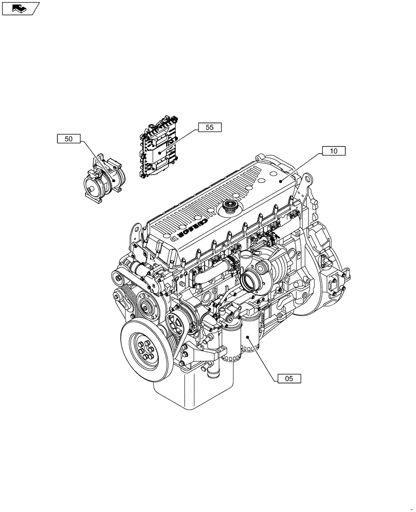 Схема запчастей Case IH F3HFE613D B001 - (00.000.00) - PICTORIAL INDEX - MAIN SECTIONS (00) - GENERAL & PICTORIAL INDEX