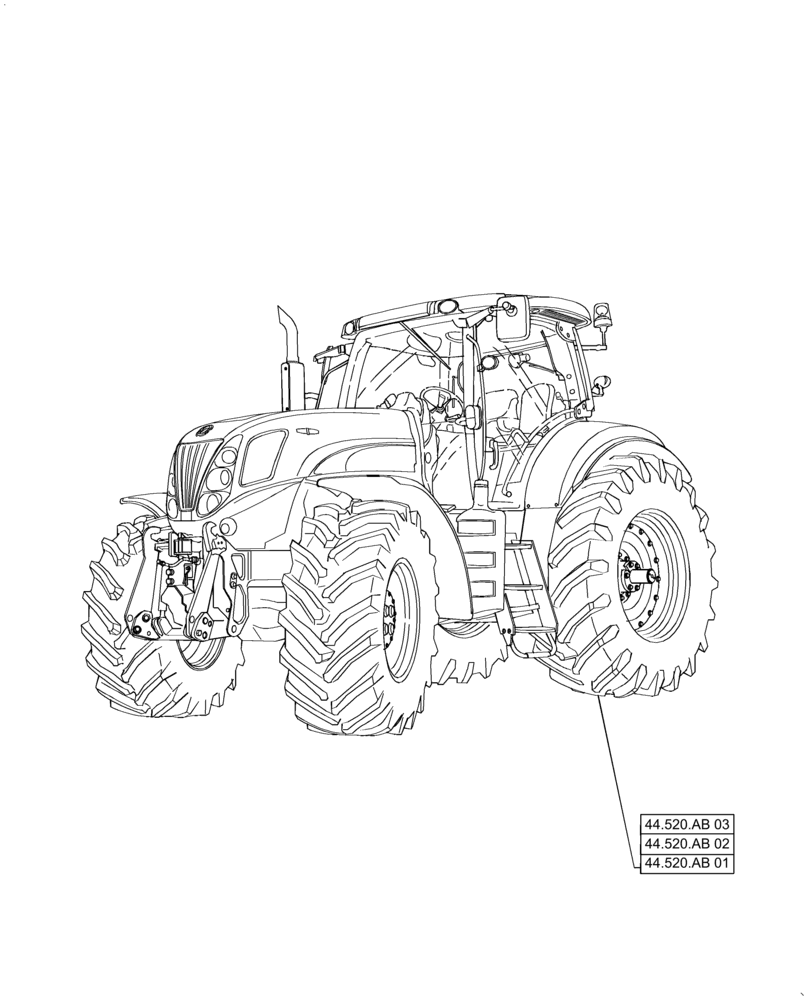 Схема запчастей Case IH PUMA 2304 - (00.000.44[02]) - PICTORIAL INDEX - WHEELS (00) - GENERAL & PICTORIAL INDEX