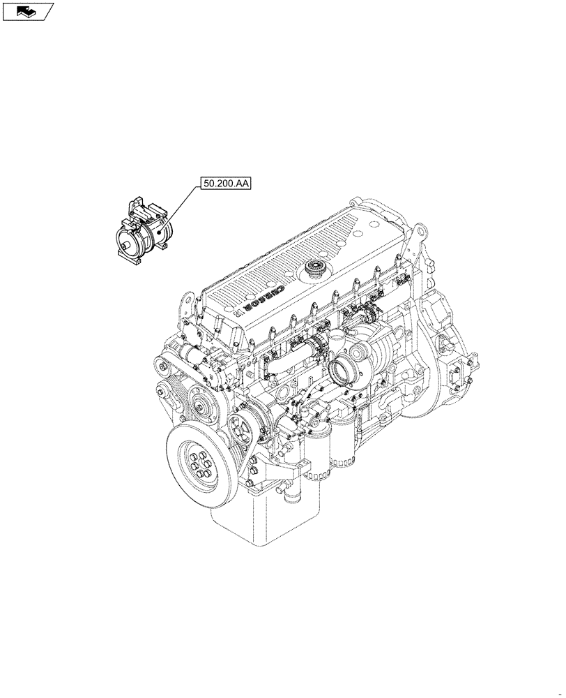 Схема запчастей Case IH F3HFE613D B001 - (50.000.00) - SECTION INDEX - CAB CLIMATE CONTROL (50) - CAB CLIMATE CONTROL