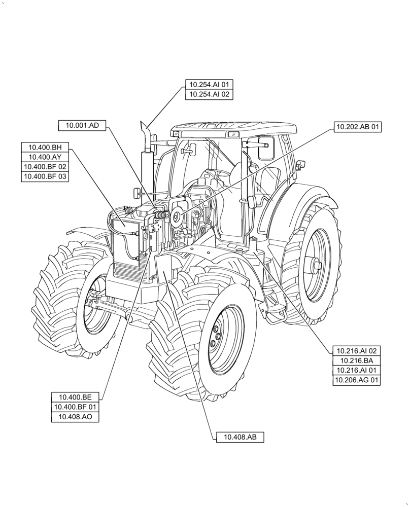 Схема запчастей Case IH PUMA 2304 - (10.000.00[02]) - SECTION INDEX - ENGINE (10) - ENGINE