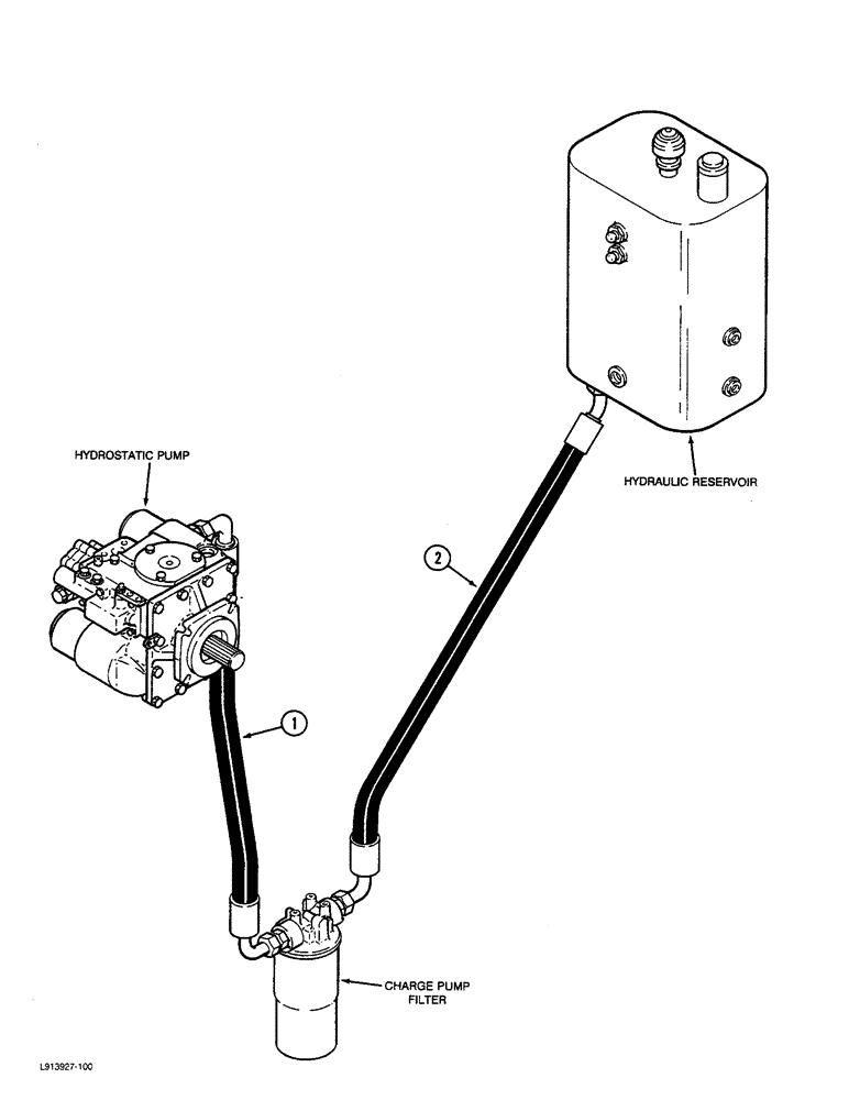 Схема запчастей Case IH 1680 - (1-032) - PICTORIAL INDEX, HYDROSTATIC PUMP SUPPLY SYSTEM, CORN AND GRAIN COMBINE (00) - PICTORIAL INDEX