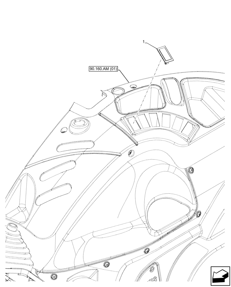 Схема запчастей Case IH FARMALL 75C - (55.512.BG[02]) - VAR - 330581, 390328, 743559 - SWITCH, PANEL (55) - ELECTRICAL SYSTEMS