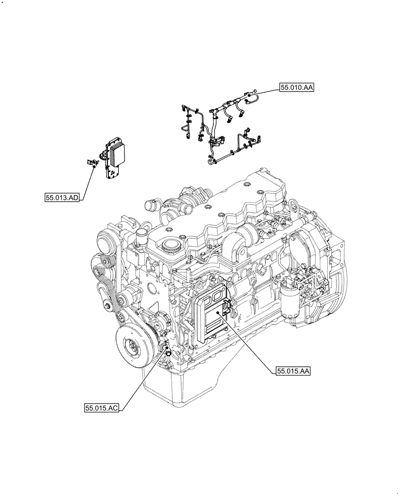 Схема запчастей Case IH F4HFE613C B004 - (00.000.55) - PICTORIAL INDEX - ELECTRICAL SYSTEMS (00) - GENERAL & PICTORIAL INDEX