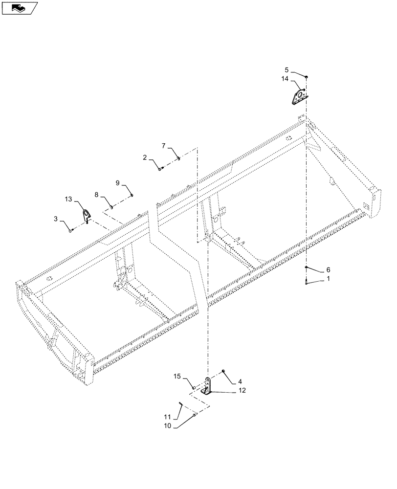 Схема запчастей Case IH DH213 - (88.100.44[01]) - KIT, NO TRANSPORT (88) - ACCESSORIES